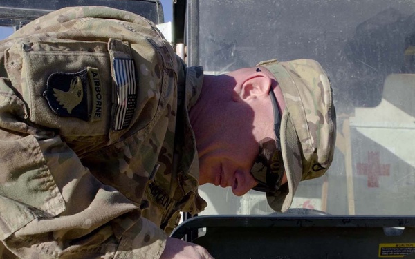 101ST Airborne Division soldiers paint logo