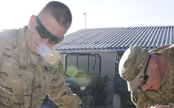 101ST Airborne Division soldiers paint logo