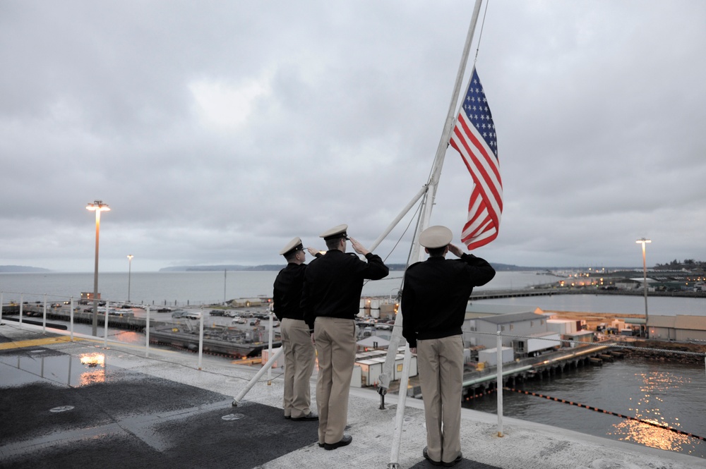 USS Nimitz remembrance on 71st anniversary of Pearl Harbor attack