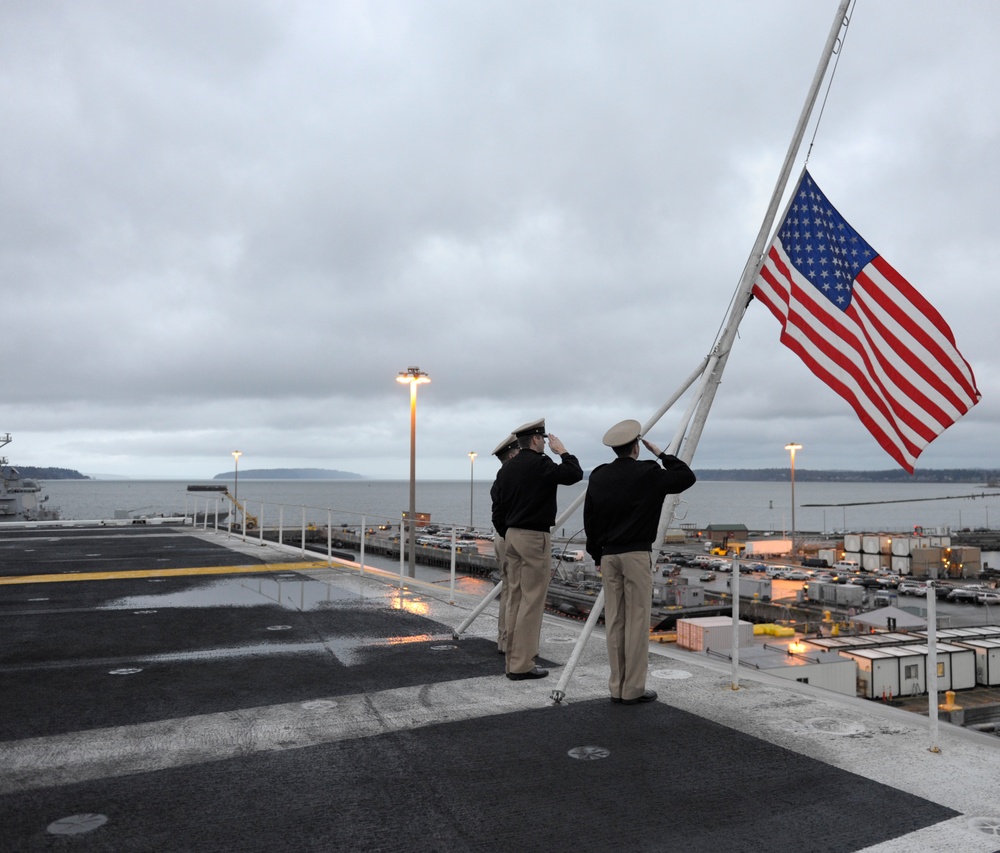 USS Nimitz remembrance on 71st anniversary of Pearl Harbor attack