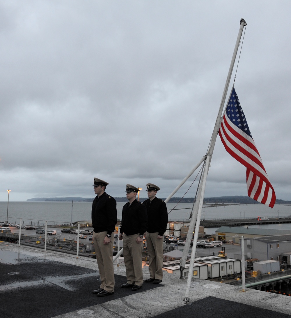 USS Nimitz remembrance on 71st anniversary of Pearl Harbor attack