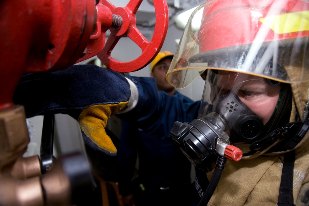 USS Harry S. Truman sailors conduct exercise