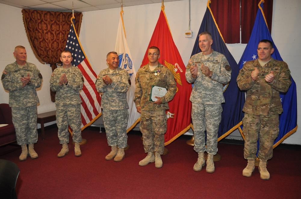 DoMaD presents Purple Heart to Reserve engineer