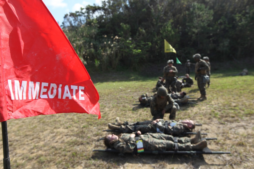 31st MEU Marines practice mass casualty evacuation