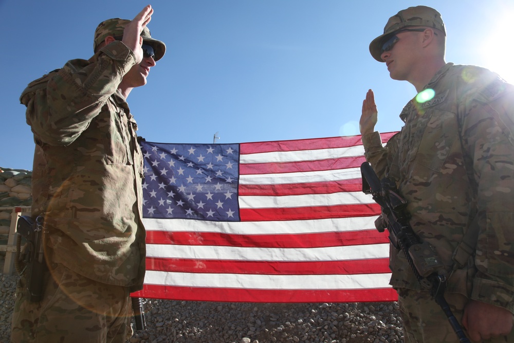 Re-enlistment ceremony