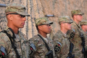 Spc. Michael Armstrong leading from the front