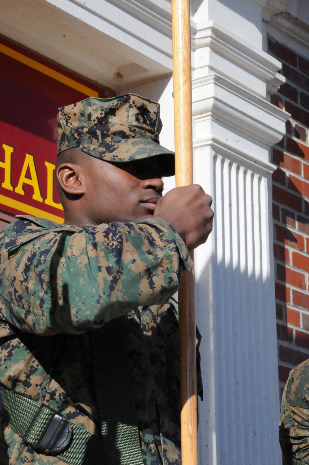 Color sergeant leads from front