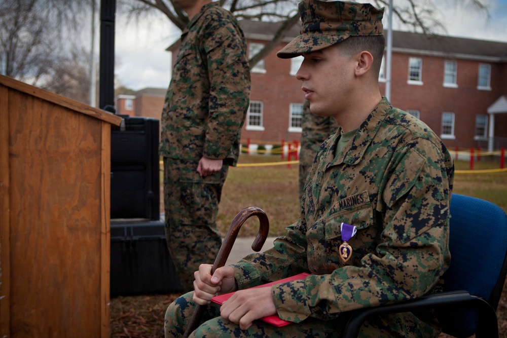 Michigan native survives IED, receives Purple Heart