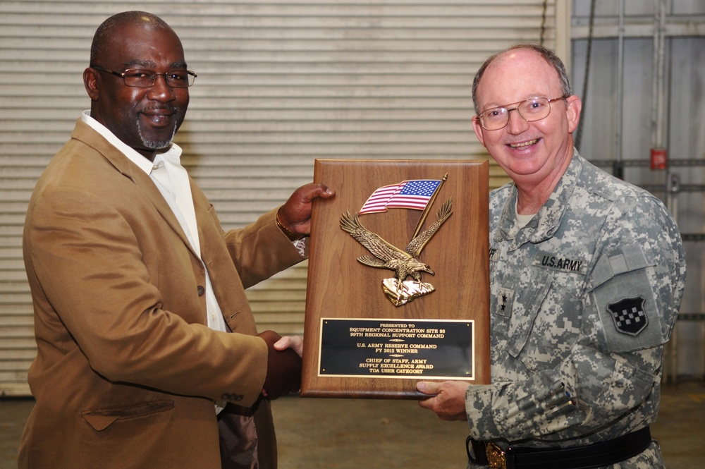 Army Reserve site receives CSA Supply Excellence Award