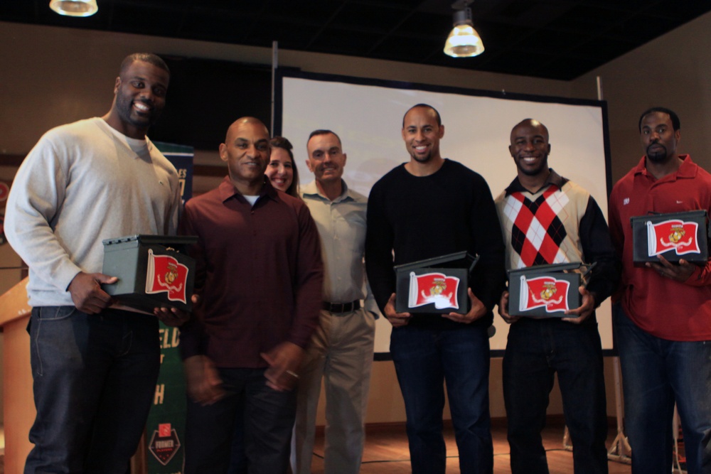 Former NFL players show Marines help is available