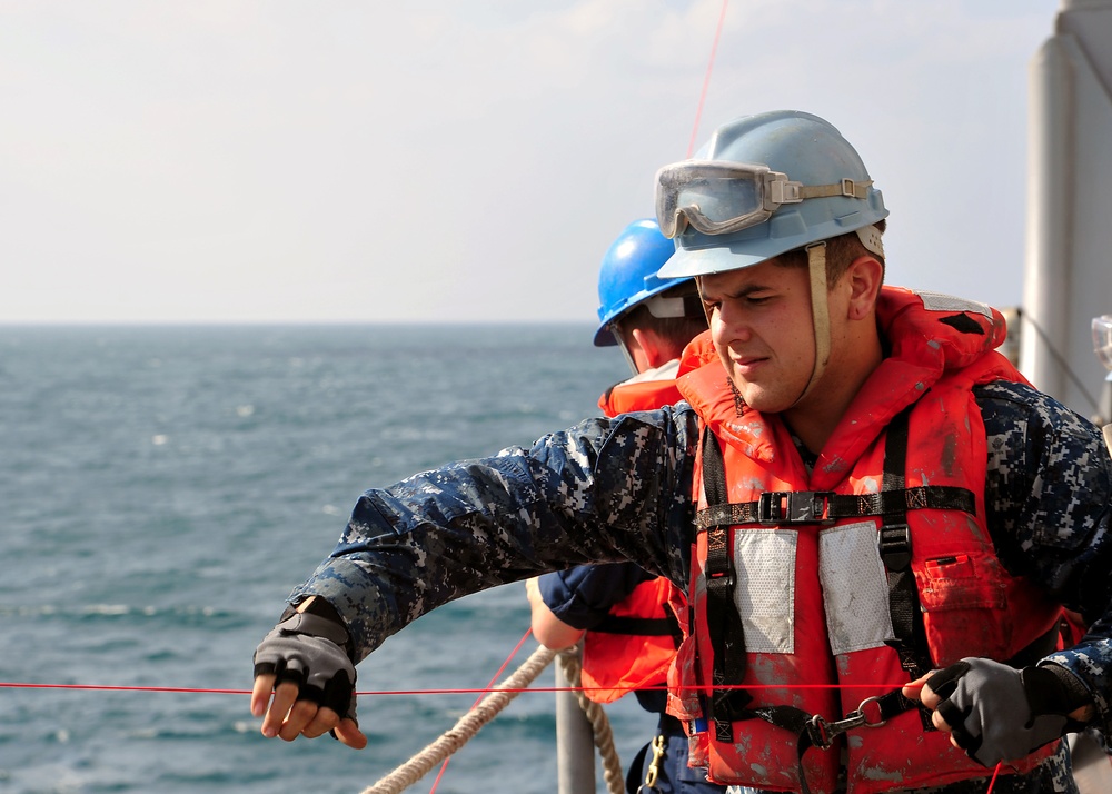 USS Rushmore replenishment