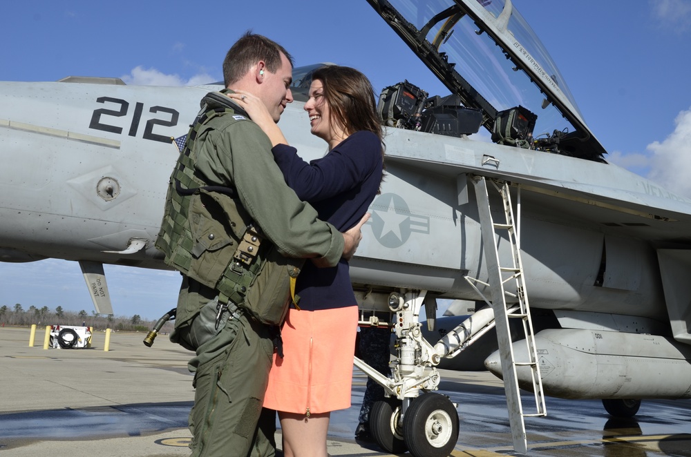 Strike fighter squadrons return from deployment