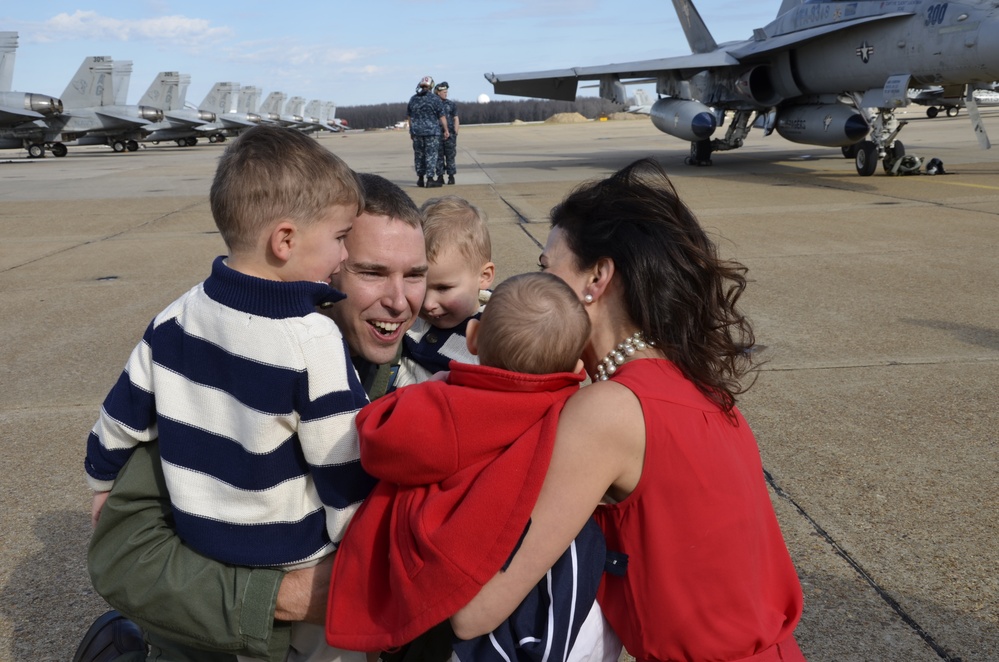 Strike fighter squadrons return from deployment