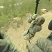 Rappelling out of a UH-60