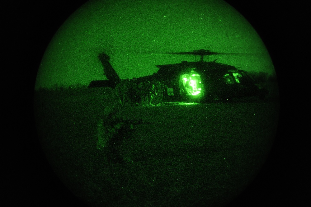 Nightime emergency medical evacuation training