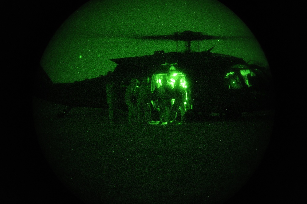 Nightime emergency medical evacuation training