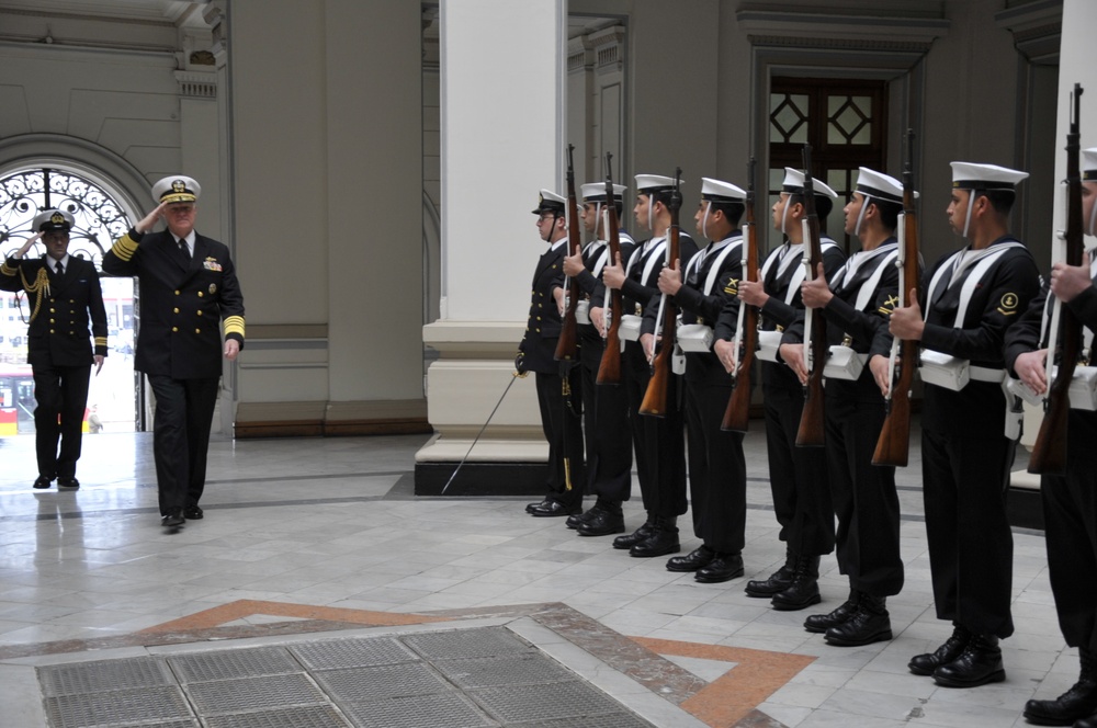 CNO visit Chilean navy leadership