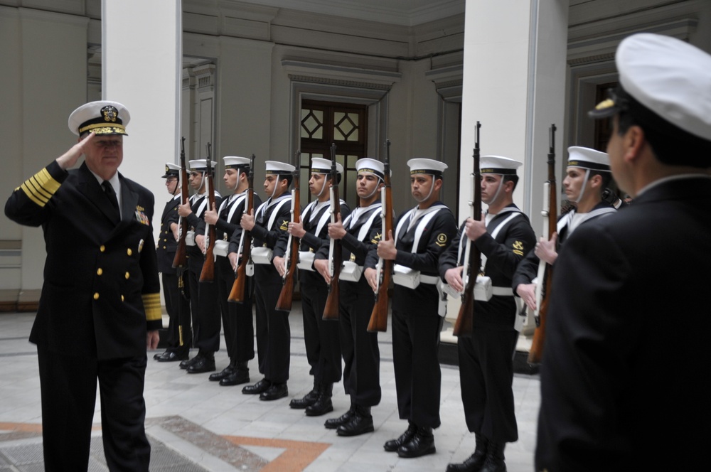 CNO visit Chilean navy leadership