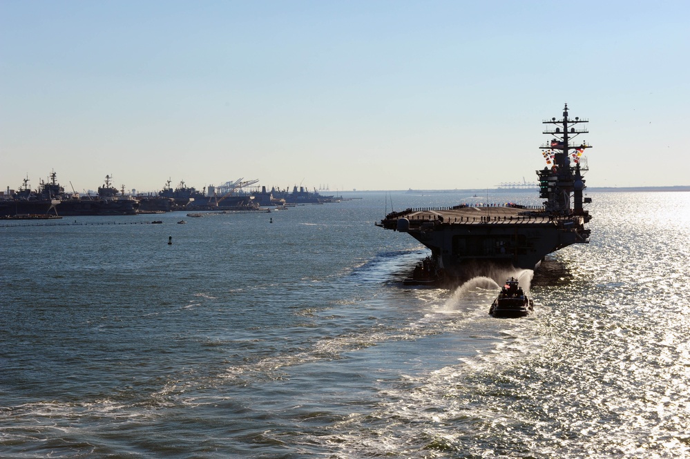 USS Dwight D. Eisenhower returns to Norfolk