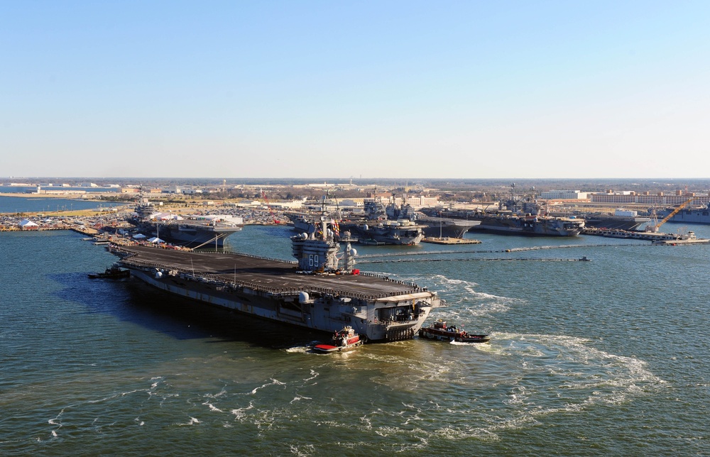 USS Dwight D. Eisenhower returns to Norfolk