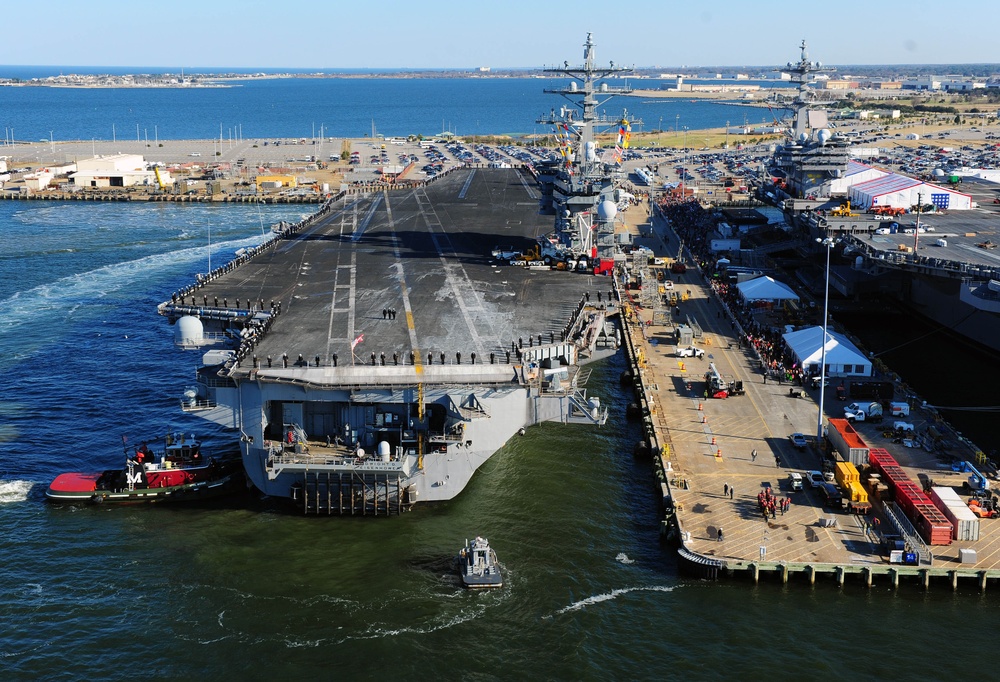 USS Dwight D. Eisenhower returns to Norfolk