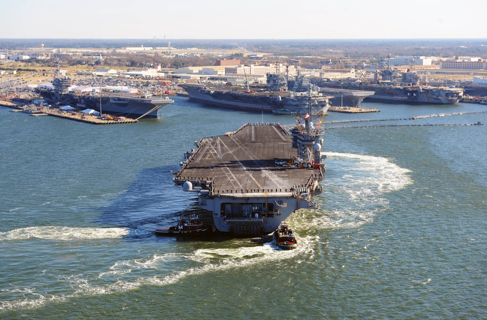 USS Dwight D. Eisenhower returns to Norfolk