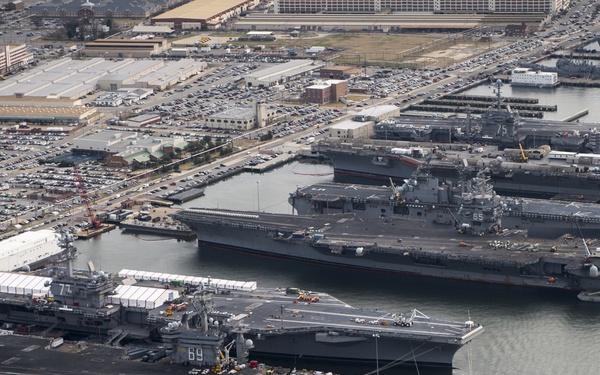 Five carriers in Norfolk