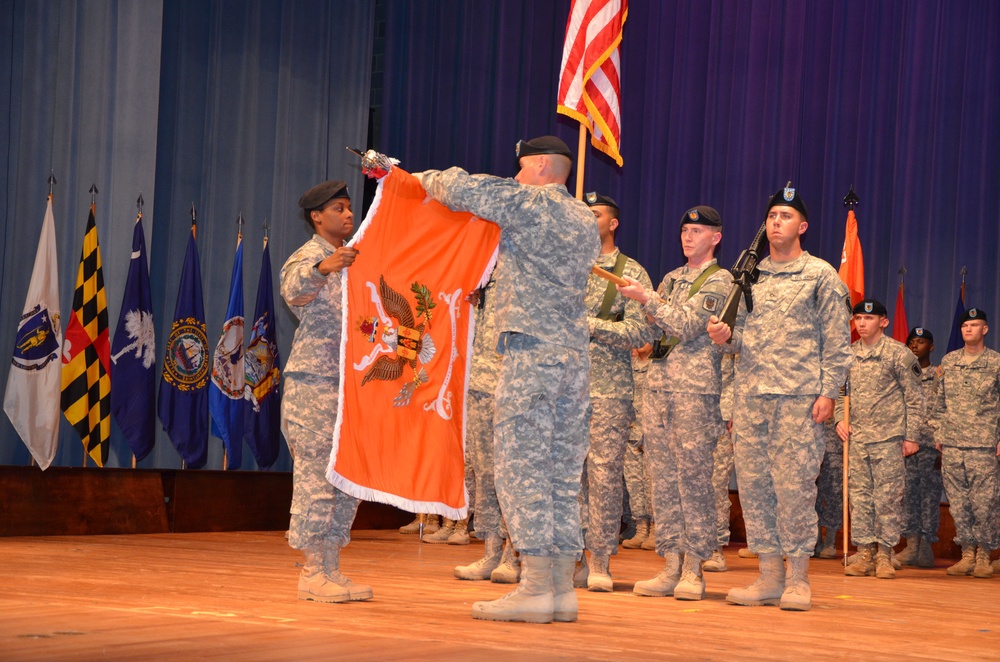 67th Expeditionary Signal Battalion cases colors for deployment