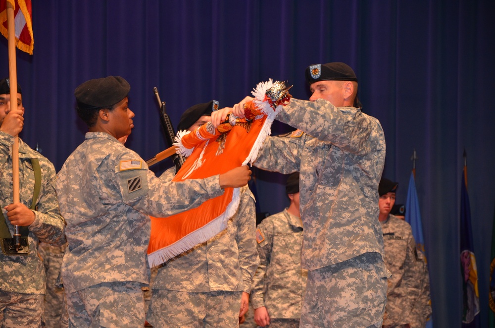 67th Expeditionary Signal Battalion cases colors for deployment