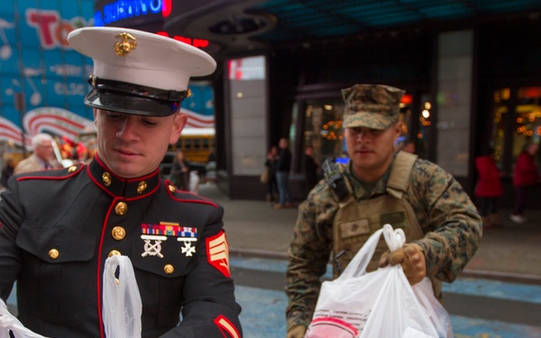 Marines collect toys in Times Square