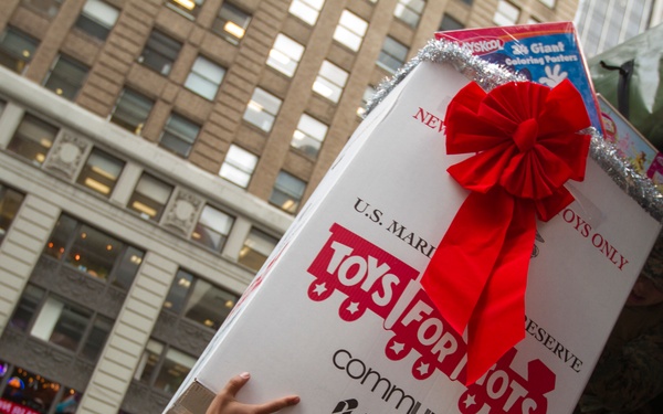 Marines collect toys in Times Square