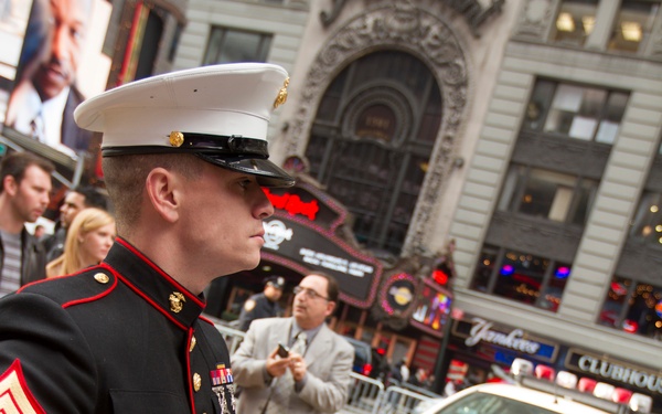 Marines collect toys in Times Square