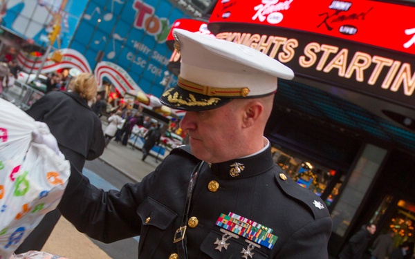 Marines collect toys in Times Square