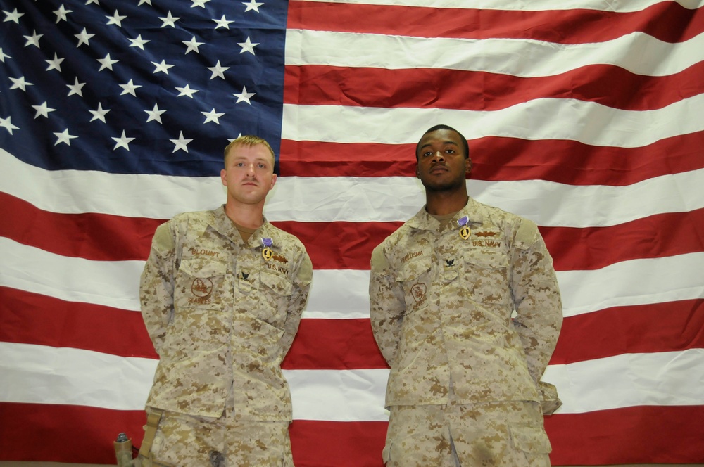 Two Seabees receive ‘Badge of Merit’ in Afghanistan