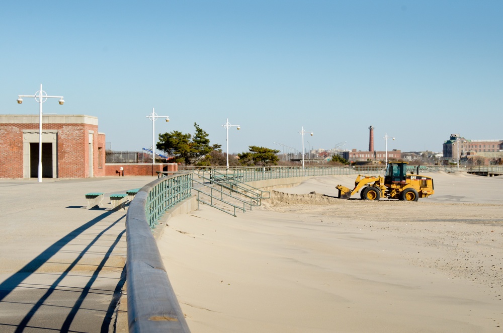 Sand screening, remediation at Jacob Riis Park, Far Rockaway, NY