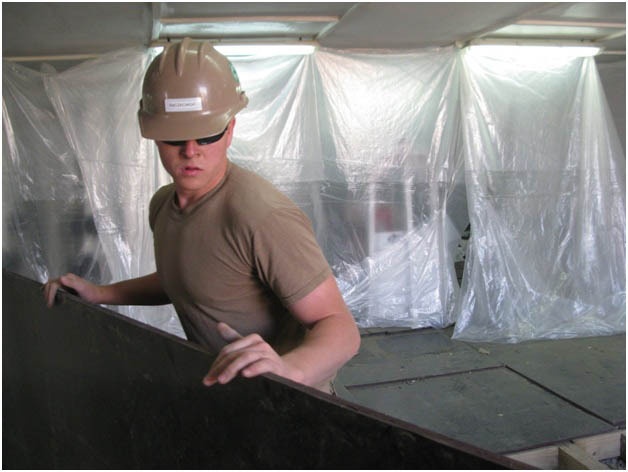 NMCB 133 Detail Bravo works on building rehabilitation project