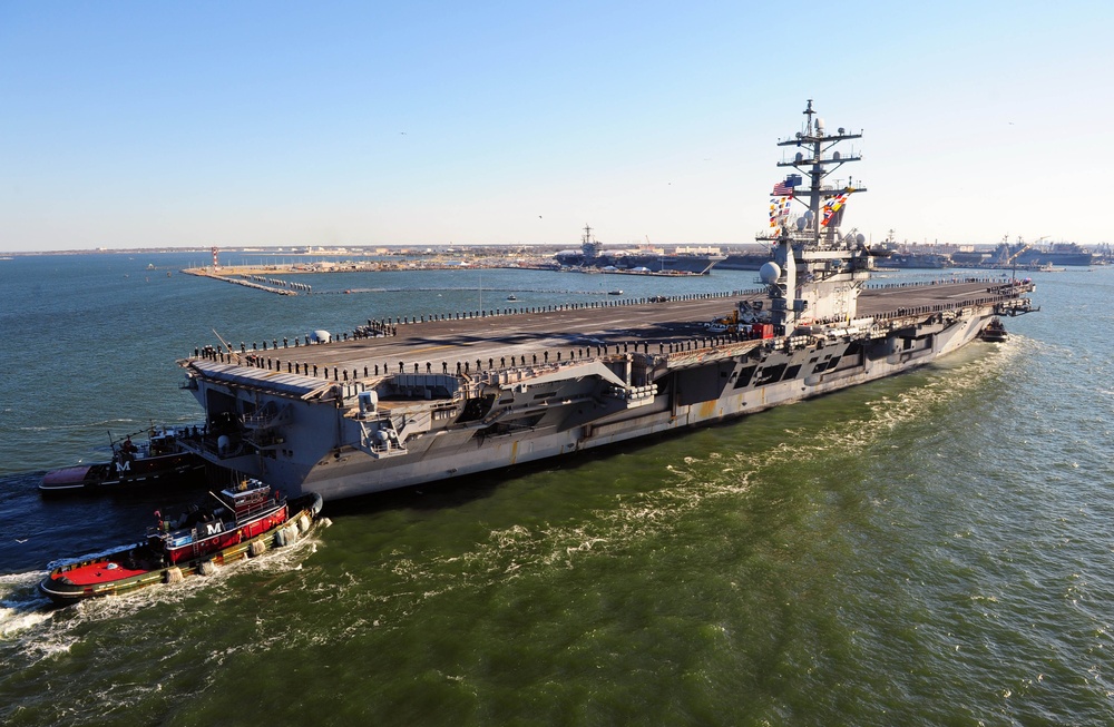 USS Dwight D. Eisenhower returns to Norfolk