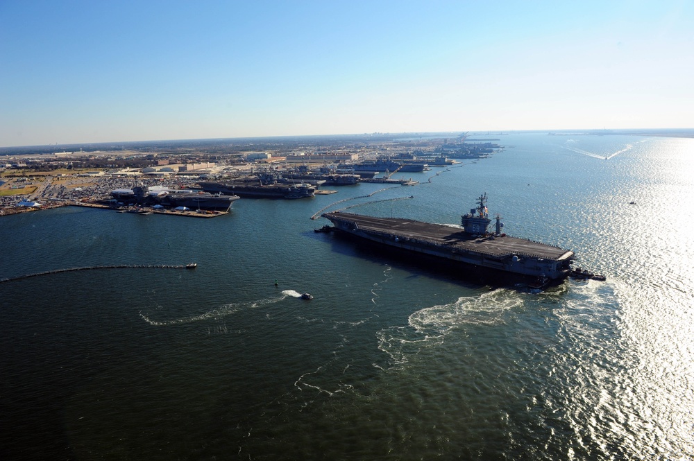 USS Dwight D. Eisenhower returns to Norfolk