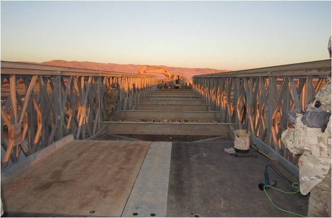 132nd MRBC soldiers build Acrow bridge in Uruzgan province