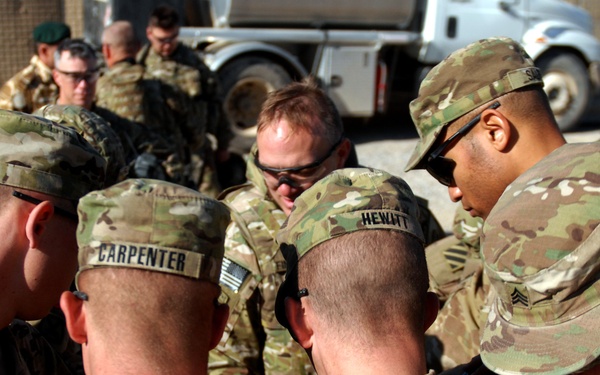 Soldiers take a moment to remember their faith on christmas