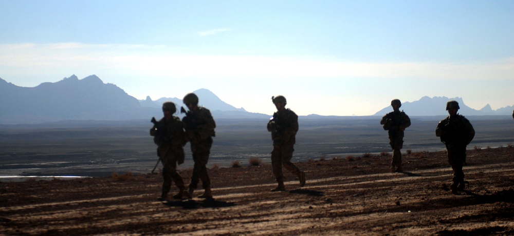 Soldiers patrol onto FOB Mescal