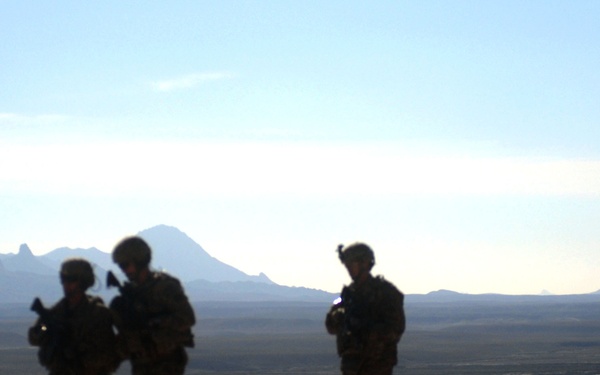 Soldiers patrol onto FOB Mescal