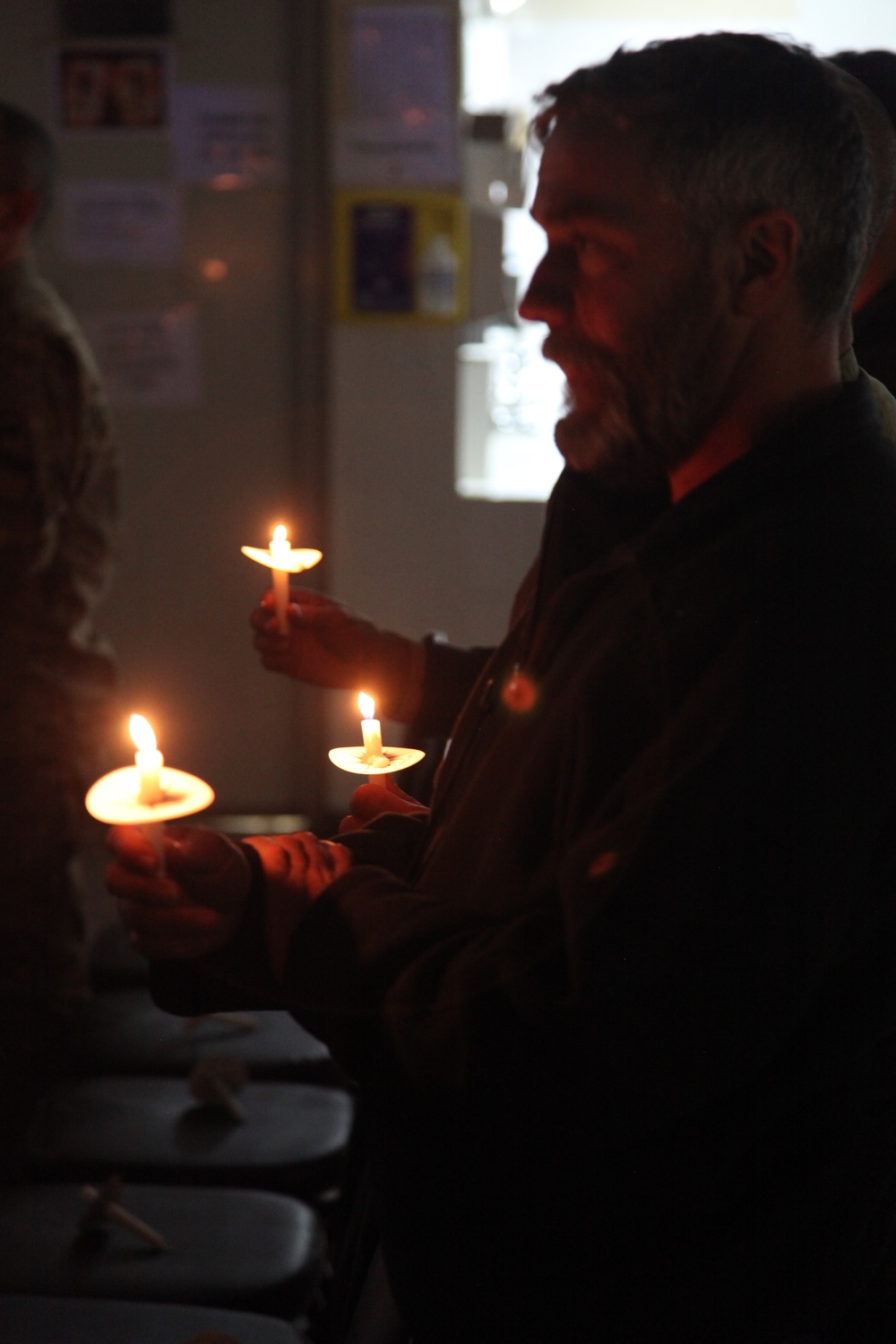 Candle light vigil on Christmas Eve
