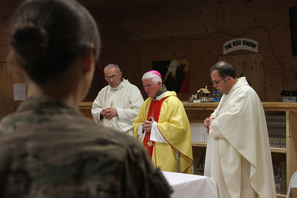 Bishop Visits Coalition Forces for Christmas