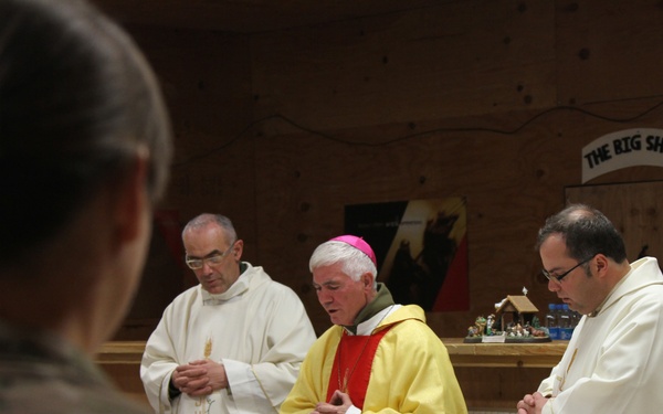 Bishop Visits Coalition Forces for Christmas