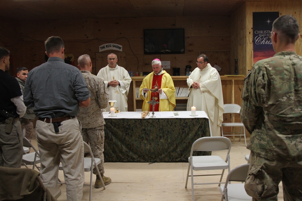 Bishop Visits Coalition Forces for Christmas