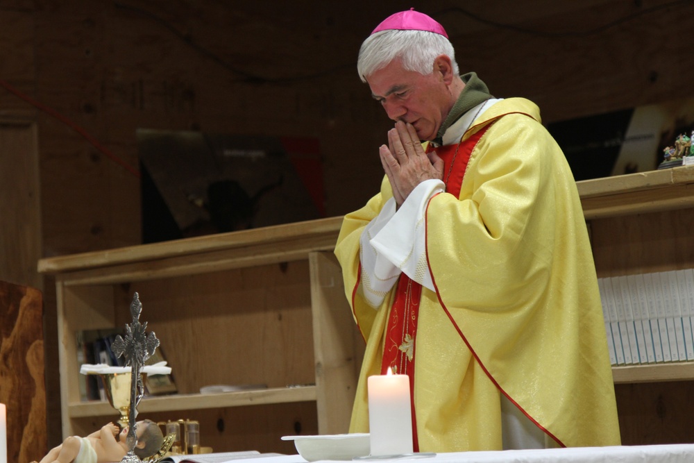 Bishop Visits Coalition Forces for Christmas