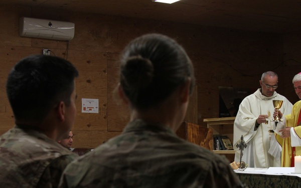 Bishop Visits Coalition Forces for Christmas