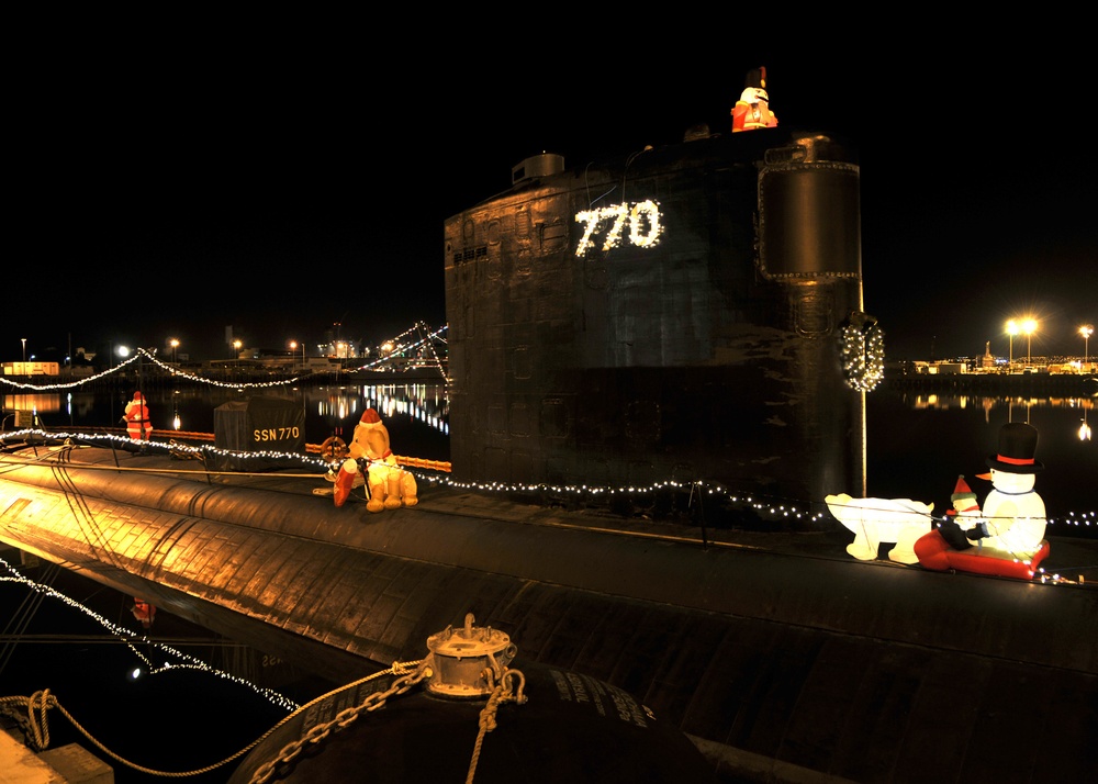 USS Tucson Christmas lights