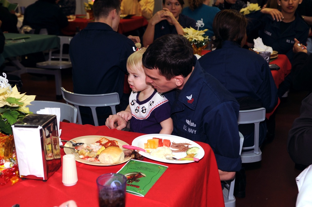 USS George H.W. Bush Christmas dinner